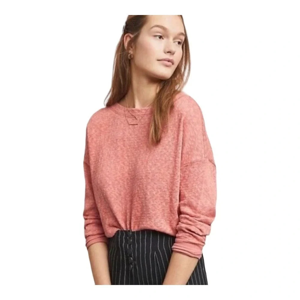 Anthropologie Long Sleeves Pink sweater
